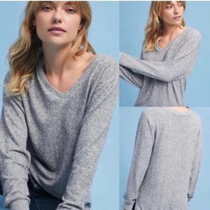 ANTHROPOLOGIE SATURDAY SUNDAY I Hacci Tunic Sweater Gray Extra Small Oversized